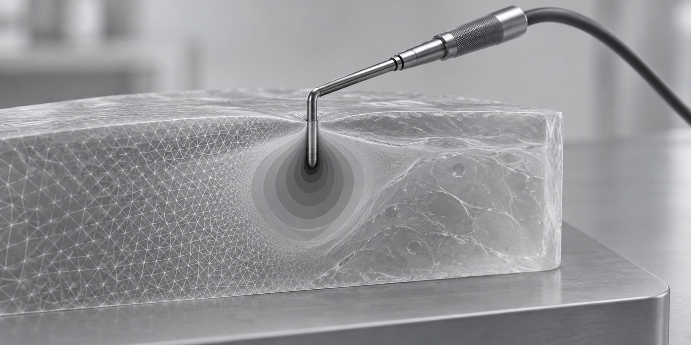 Energy-Based Therapies Conceptual illustration of an ablation probe, tissue modeling, and localized energy delivery